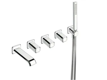 ITALY CRIIT165 - Wall-mounted bathtub set with diverter with hand shower by CRISTINA Rubinetterie - view 2